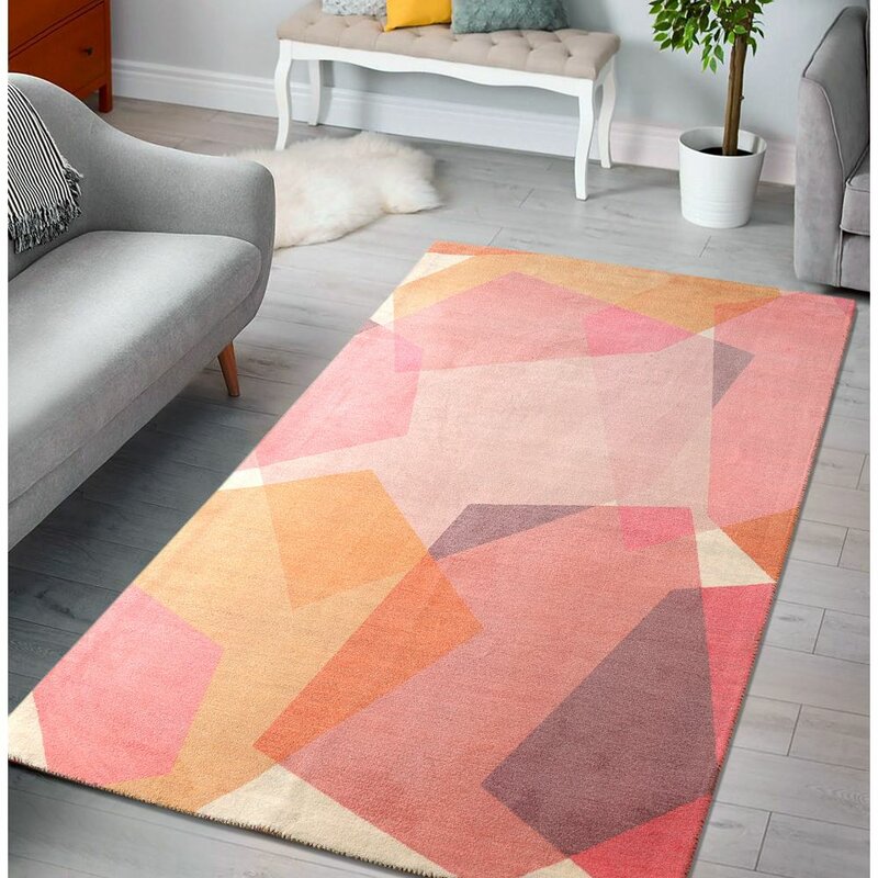 Shade Geometric Tufted Blush Area Rug & Reviews | AllModern